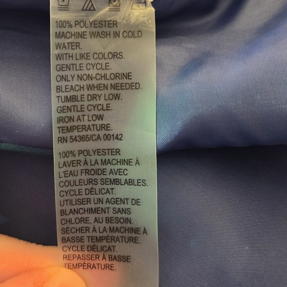 TanJay Women's Blue Bomber Suede Feel Jacket Size 16P - Picture 6 of 8